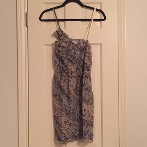 BCBG one shoulder strap cocktail dress